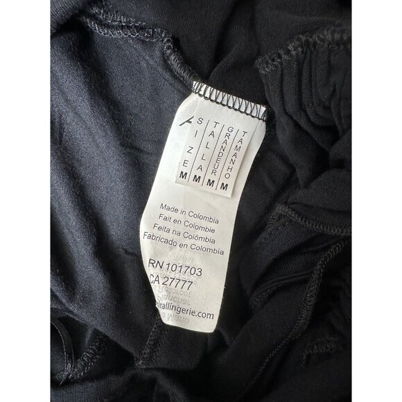 AM PM by Espiral Womens M Shrug Tie Front Black Baby Doll Top Boho Cottagecore - Picture 4 of 5